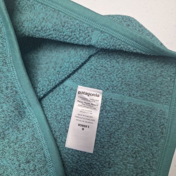 Patagonia Quarter Zip Pullover Womens M Sweatshirt Gorp Core Teal Blue Fleece - Picture 4 of 9